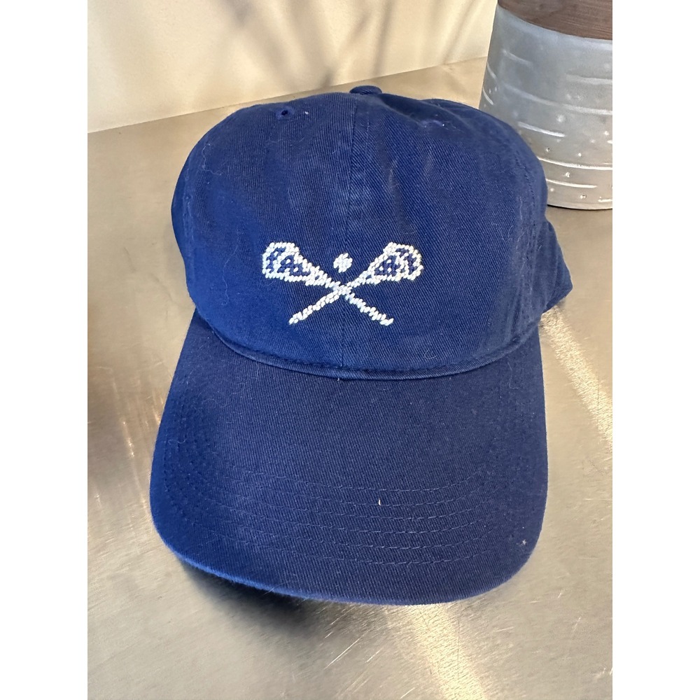 Smathers and Branson Hat Lacrosse Golf Hat Adult Needlepoint Cap Strapback New